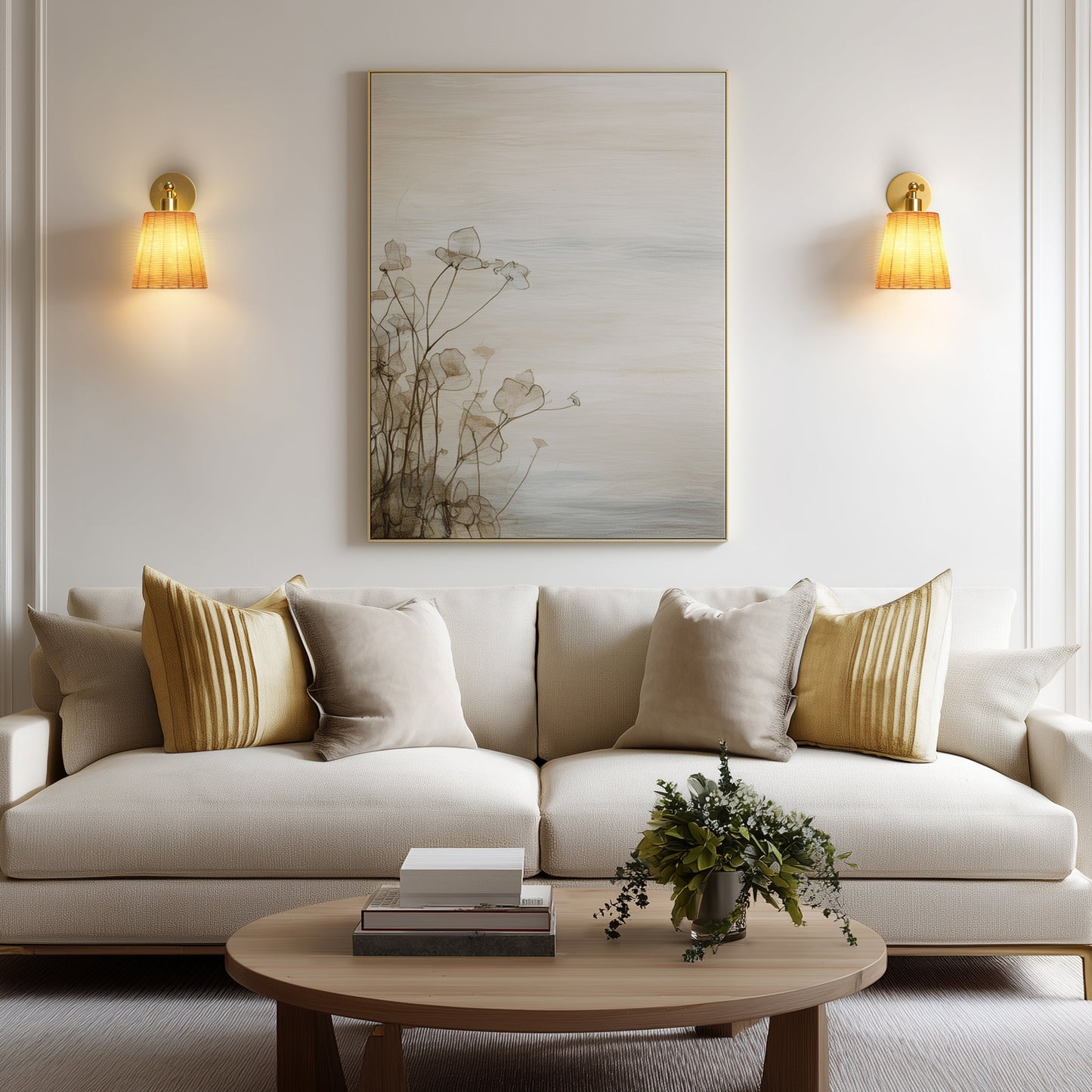 NATURAL WIRELESS WALL SCONCE