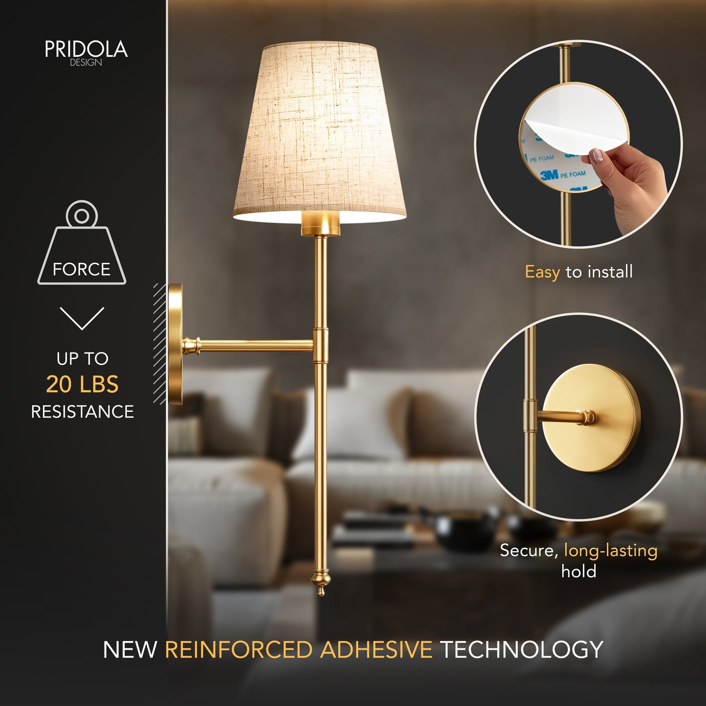 WIRELESS SAND WALL SCONCES (SET OF 2)